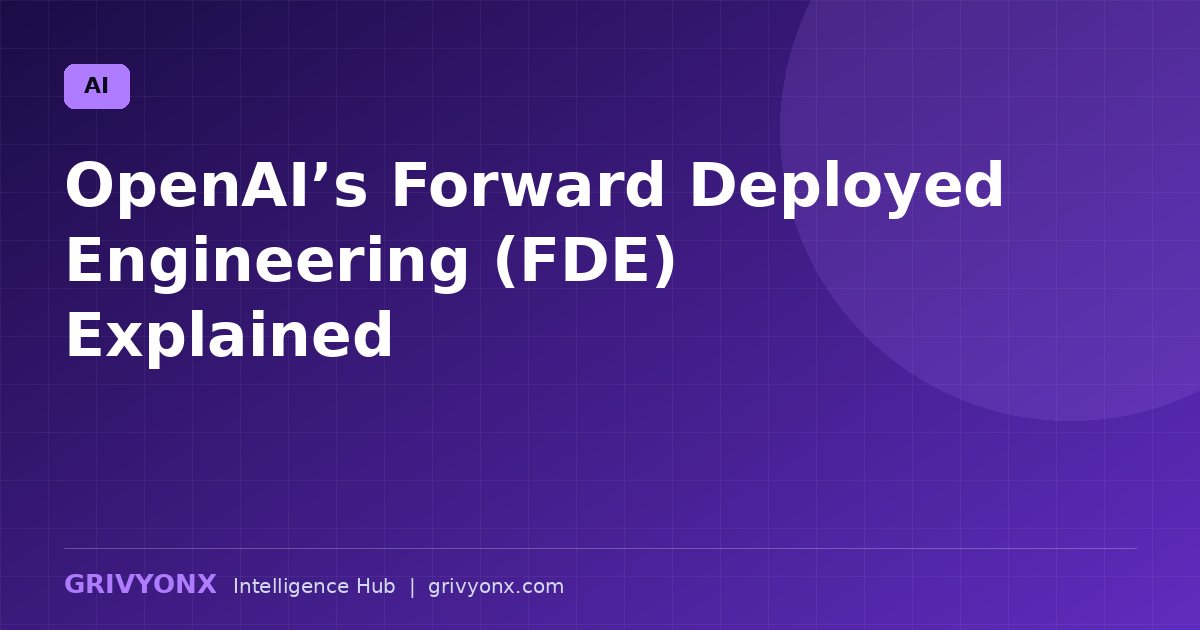 OpenAI’s Forward Deployed Engineering (FDE) Explained