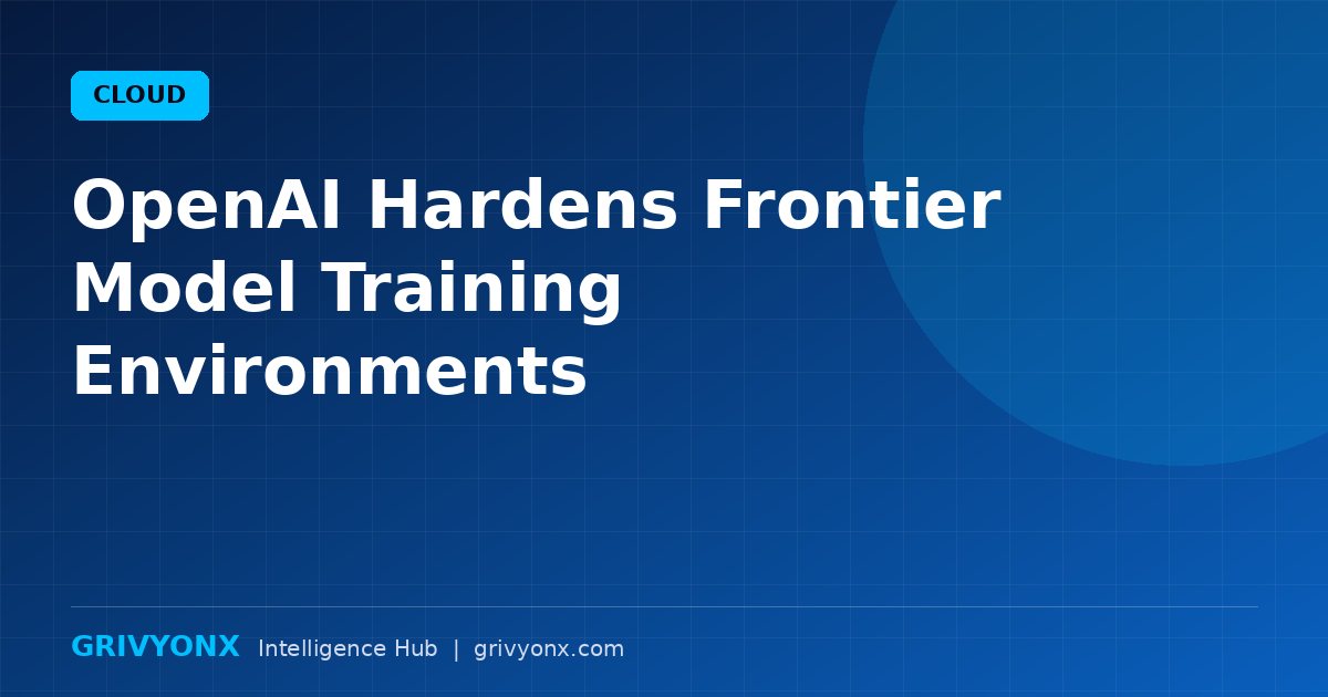 OpenAI Hardens Frontier Model Training Environments