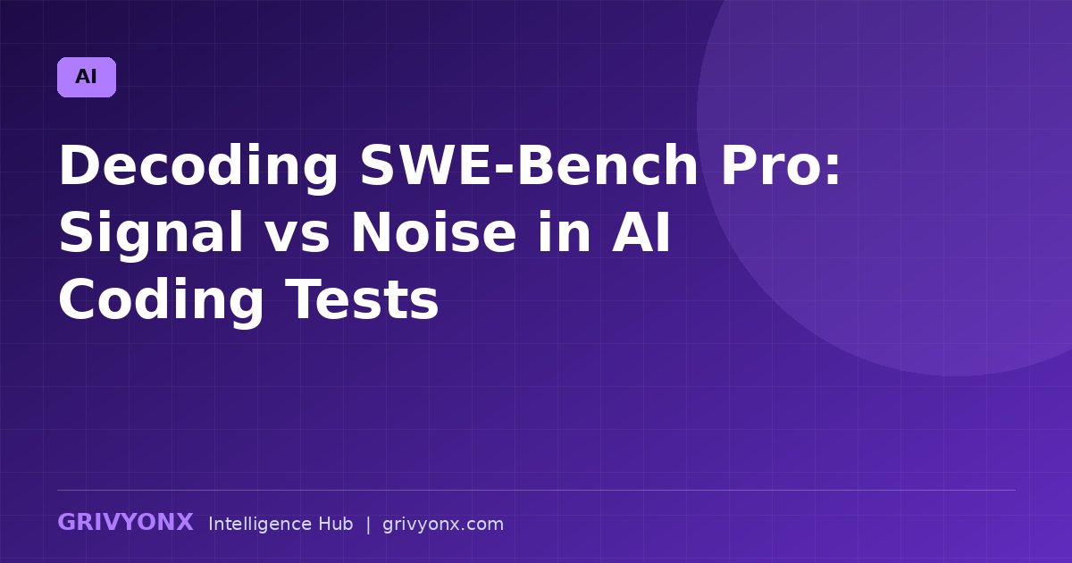 Decoding SWE-Bench Pro: Signal vs Noise in AI Coding Tests