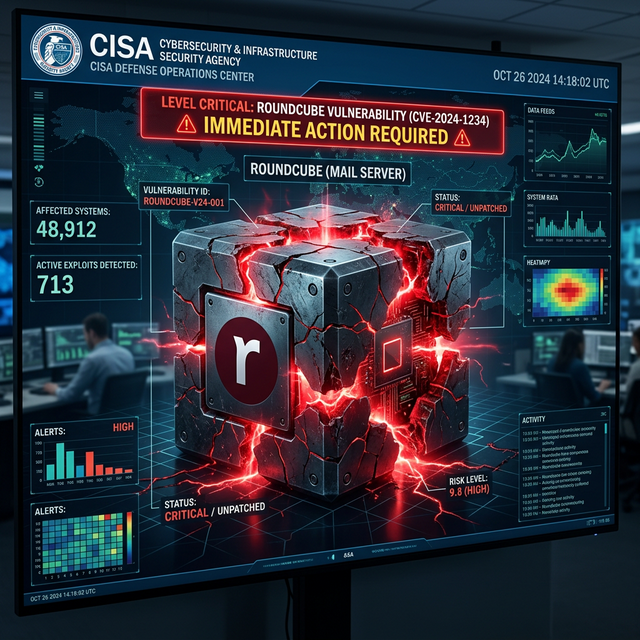 CISA Alert: Roundcube Vulnerabilities Added to the KEV Catalog — Immediate Action Required